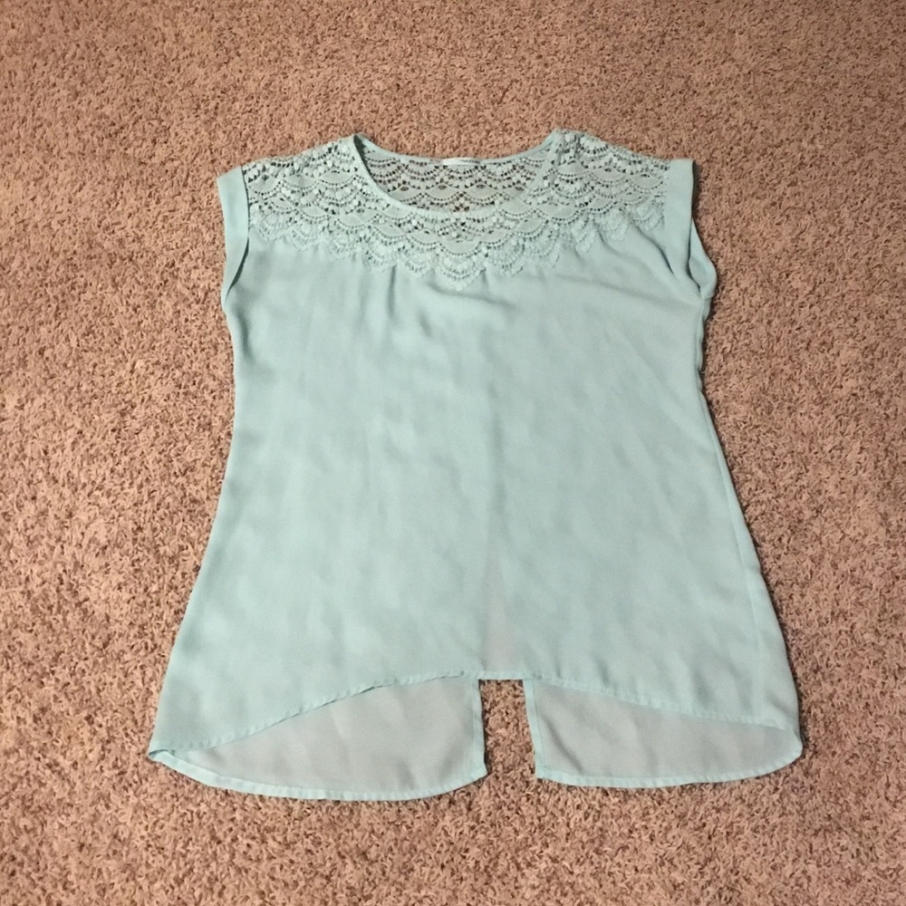 Mint Colored Work Blouse